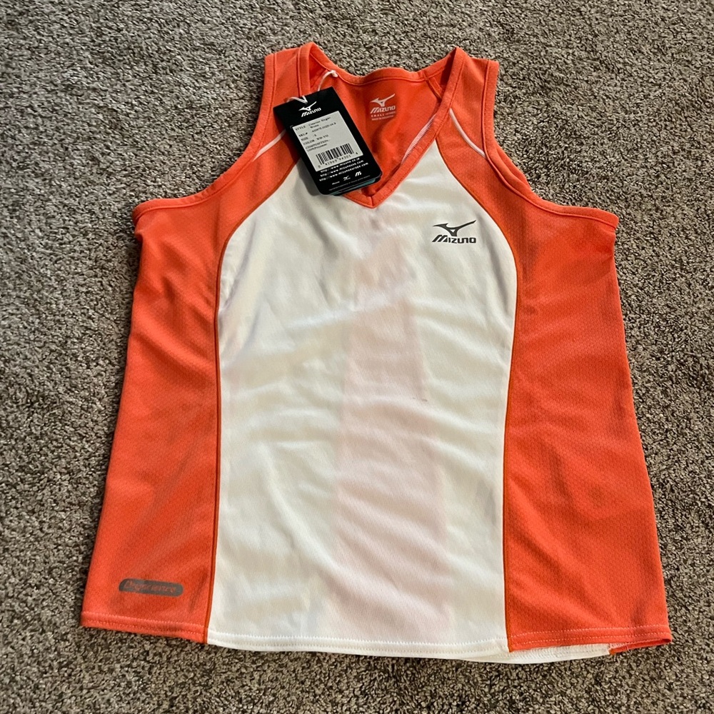 Mizuno Orange and White Tank Top